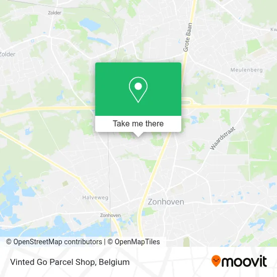 Vinted Go Parcel Shop map