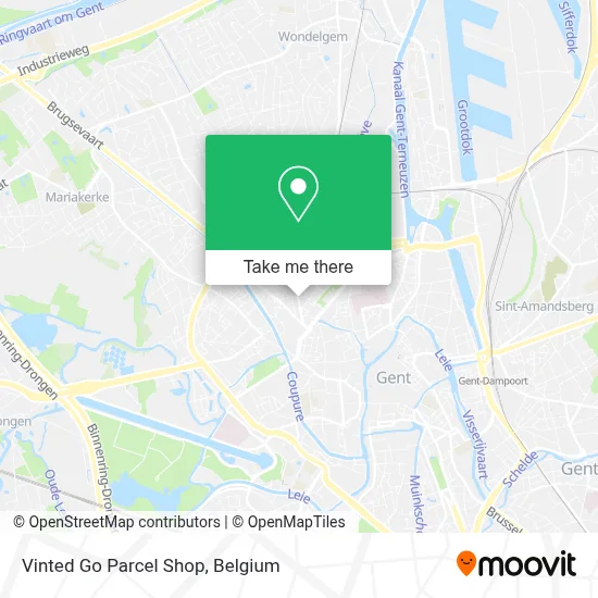 Vinted Go Parcel Shop map