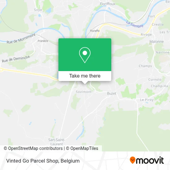 Vinted Go Parcel Shop map