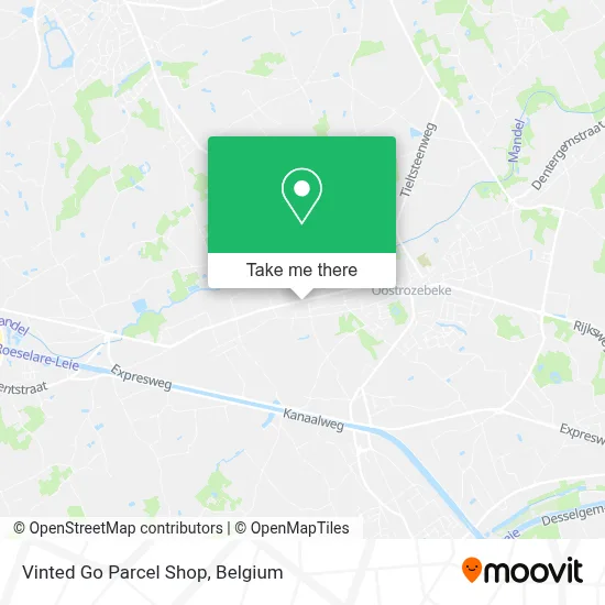 Vinted Go Parcel Shop map