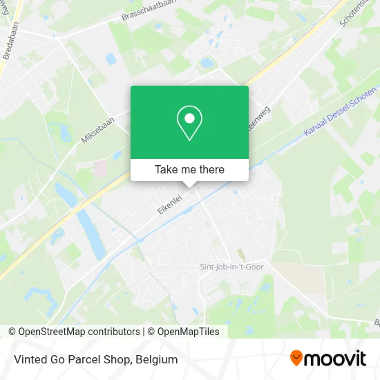 Vinted Go Parcel Shop map