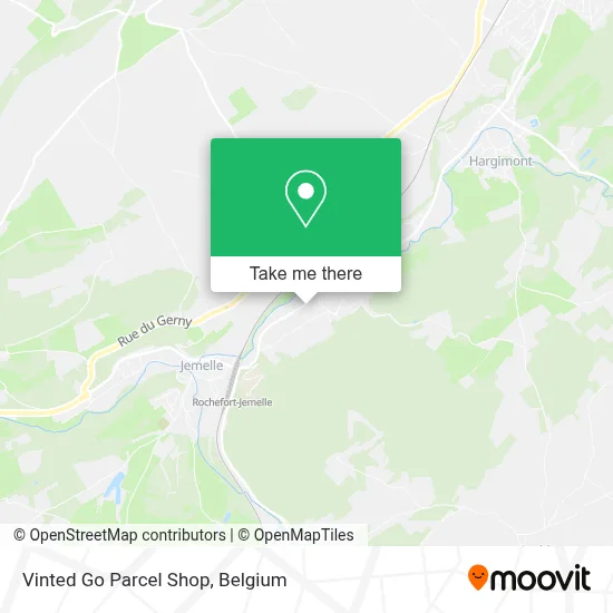 Vinted Go Parcel Shop map