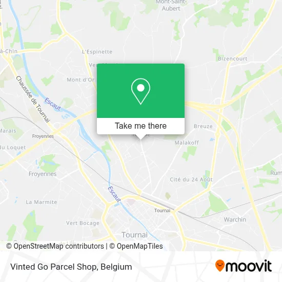 Vinted Go Parcel Shop map