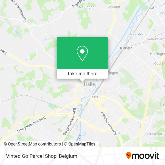 Vinted Go Parcel Shop map