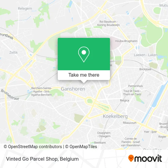 Vinted Go Parcel Shop map