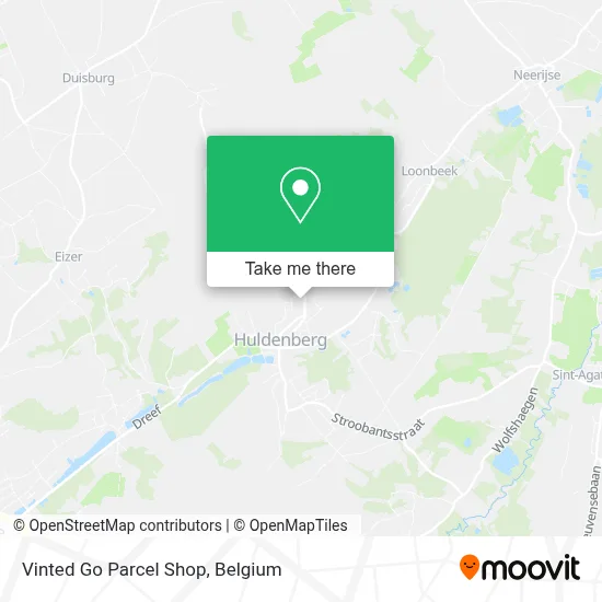 Vinted Go Parcel Shop map