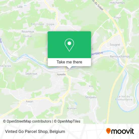 Vinted Go Parcel Shop map