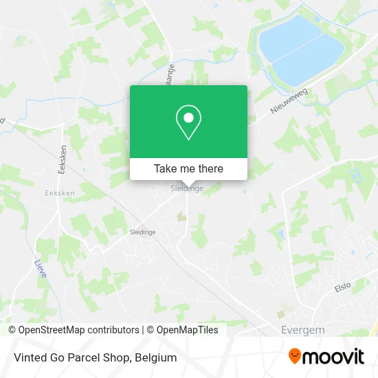 Vinted Go Parcel Shop map