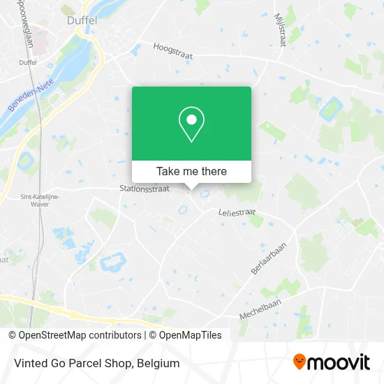 Vinted Go Parcel Shop map
