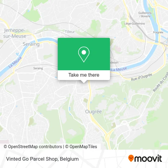 Vinted Go Parcel Shop map