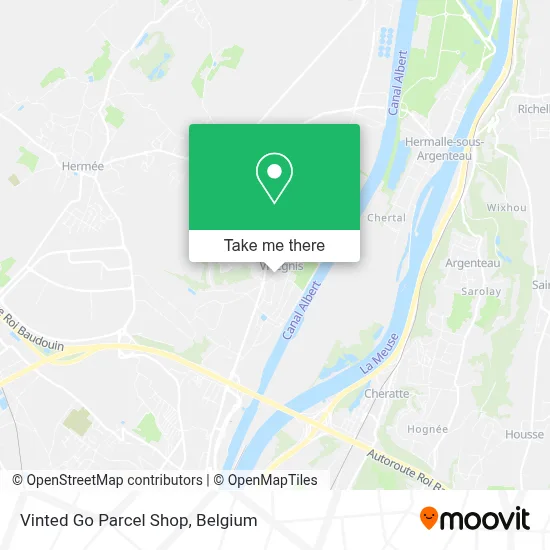 Vinted Go Parcel Shop map