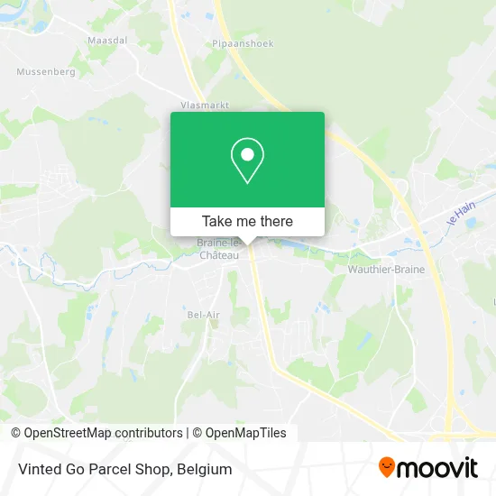 Vinted Go Parcel Shop map