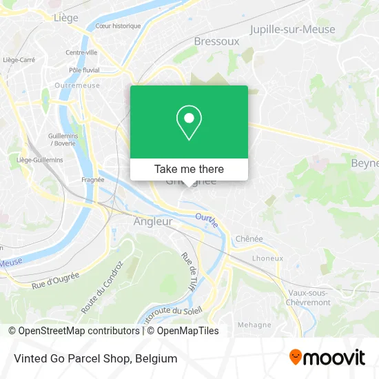 Vinted Go Parcel Shop map