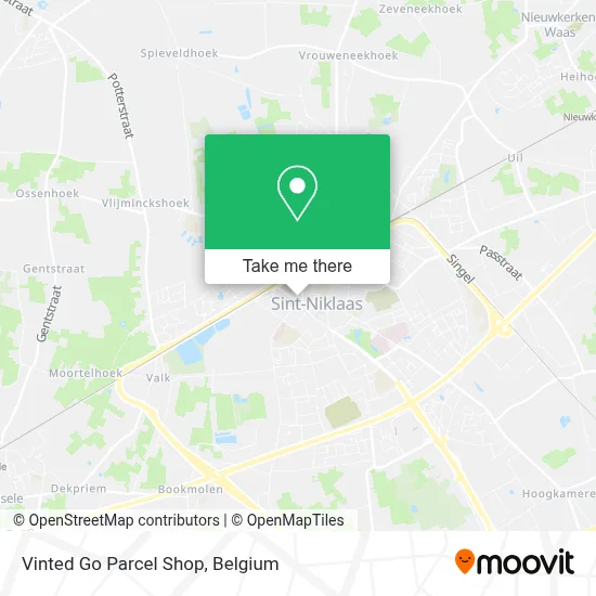 Vinted Go Parcel Shop map