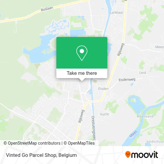 Vinted Go Parcel Shop map