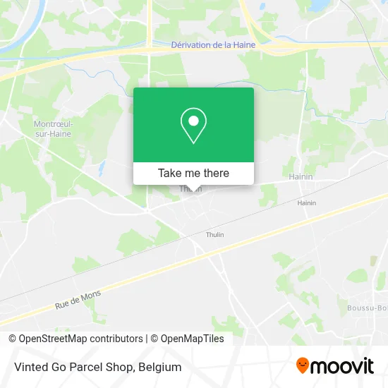 Vinted Go Parcel Shop map