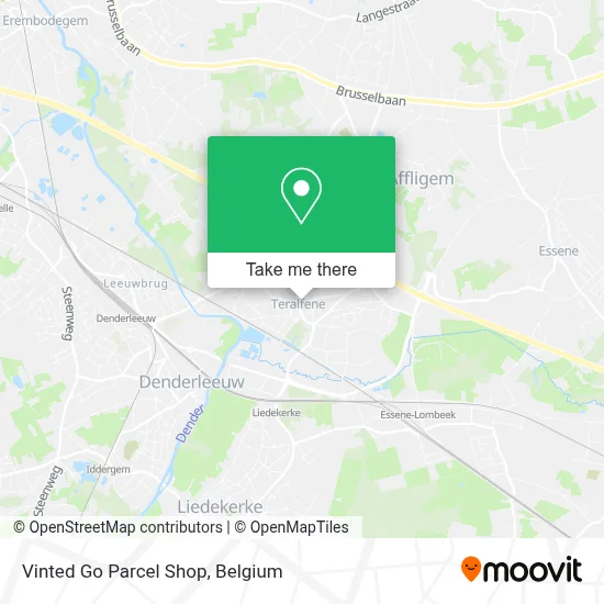 Vinted Go Parcel Shop map