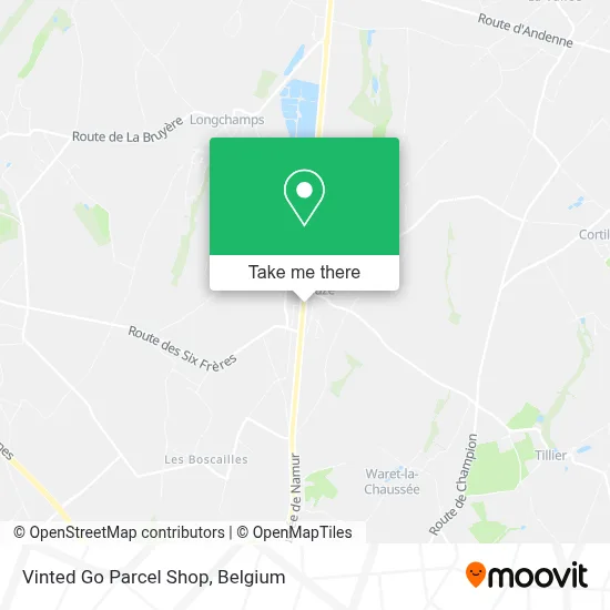 Vinted Go Parcel Shop map