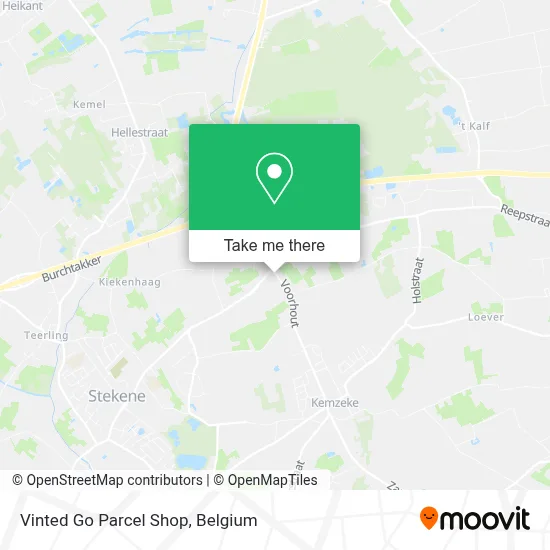 Vinted Go Parcel Shop map