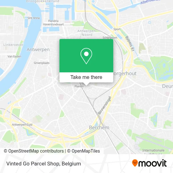 Vinted Go Parcel Shop map