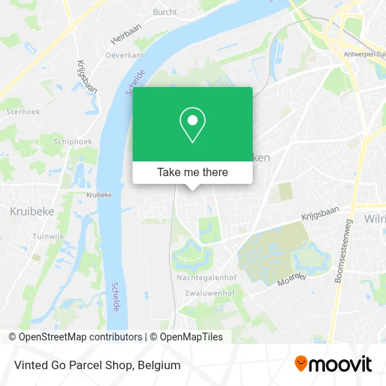 Vinted Go Parcel Shop map
