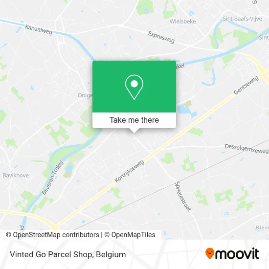 Vinted Go Parcel Shop map