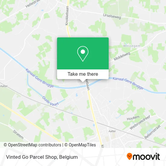 Vinted Go Parcel Shop map