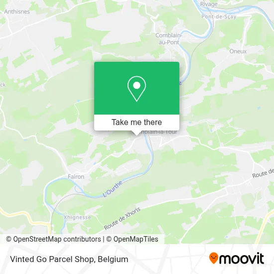 Vinted Go Parcel Shop map