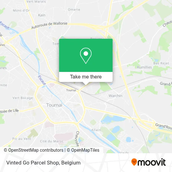 Vinted Go Parcel Shop map