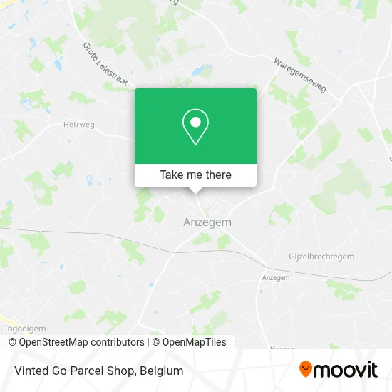 Vinted Go Parcel Shop map
