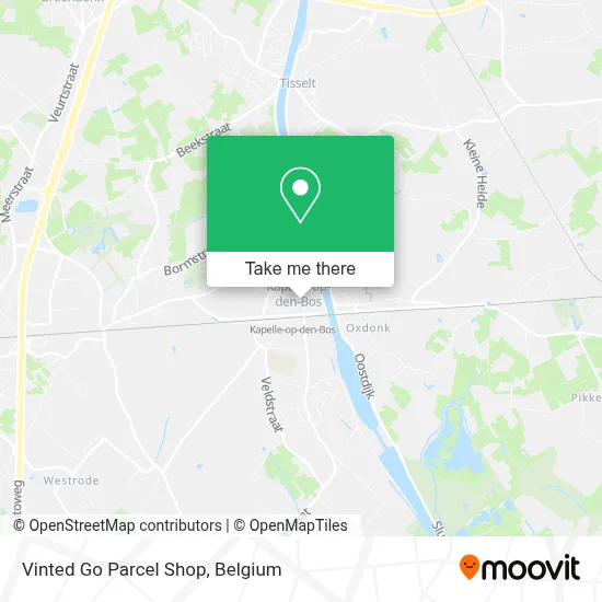 Vinted Go Parcel Shop map