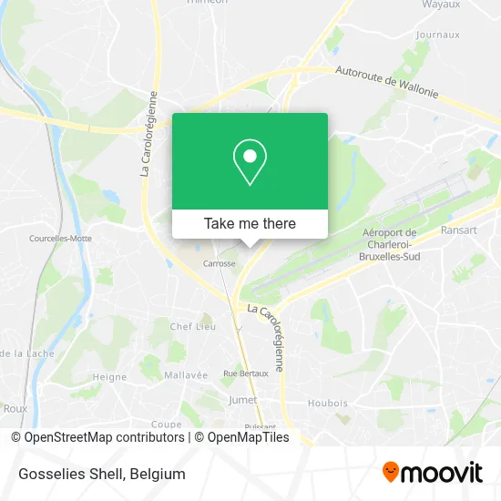 Gosselies Shell map