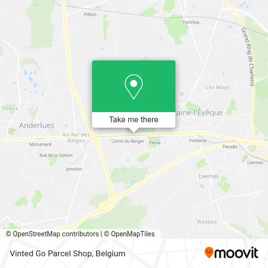 Vinted Go Parcel Shop map