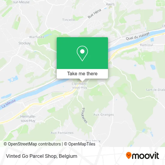 Vinted Go Parcel Shop map