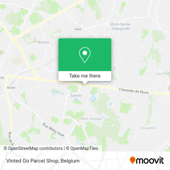 Vinted Go Parcel Shop map