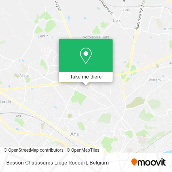 Besson Chaussures Liège Rocourt map
