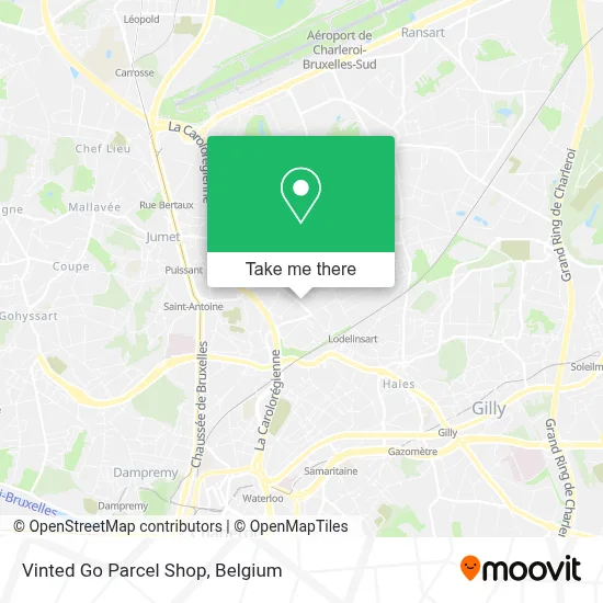 Vinted Go Parcel Shop map