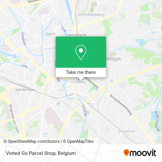 Vinted Go Parcel Shop map