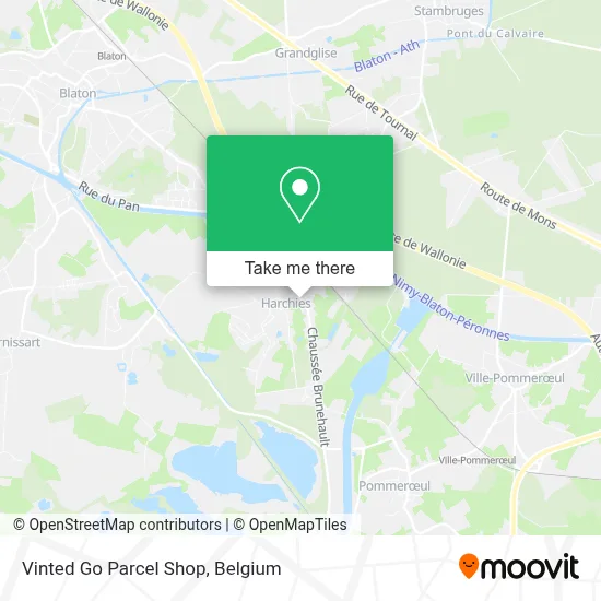 Vinted Go Parcel Shop map