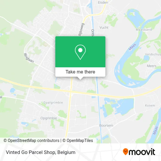 Vinted Go Parcel Shop map