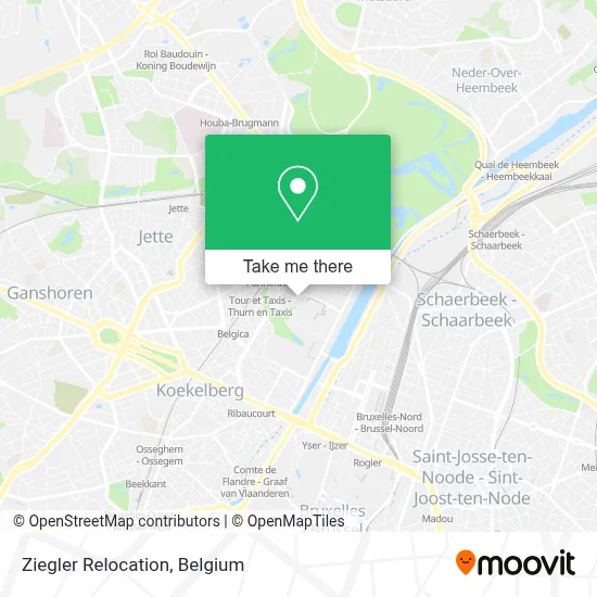 Ziegler Relocation map