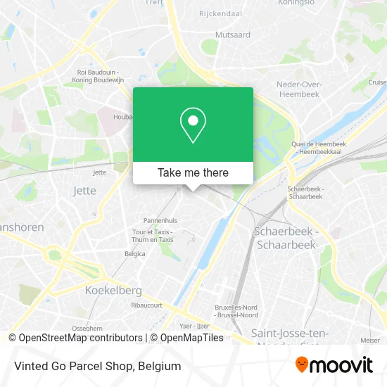 Vinted Go Parcel Shop map