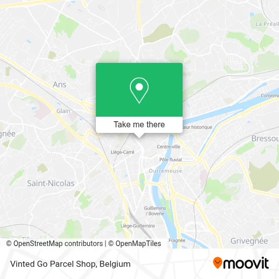 Vinted Go Parcel Shop map