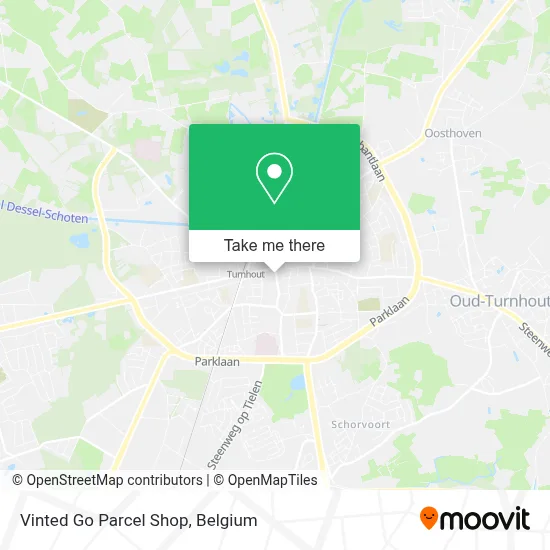 Vinted Go Parcel Shop map