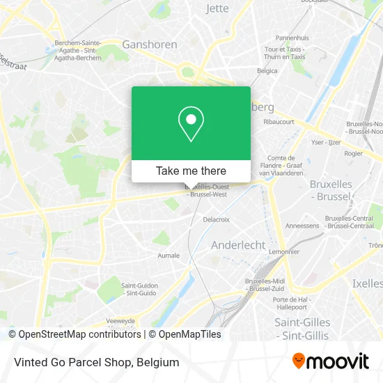 Vinted Go Parcel Shop map