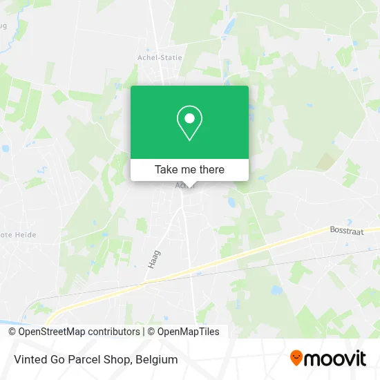 Vinted Go Parcel Shop map