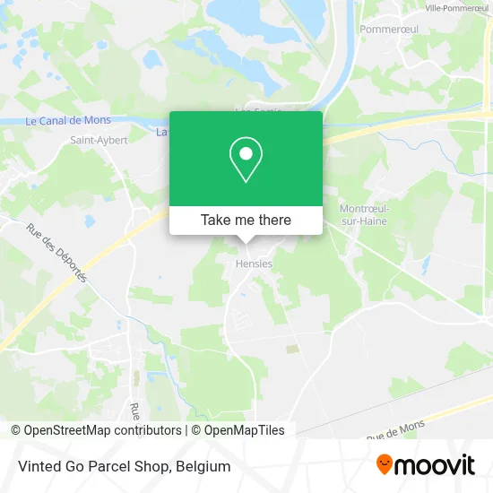 Vinted Go Parcel Shop map