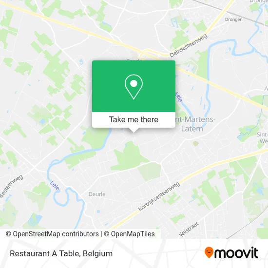 Restaurant A Table map