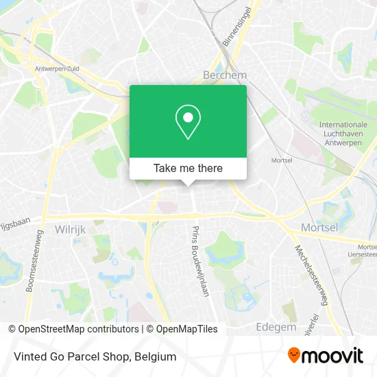 Vinted Go Parcel Shop map