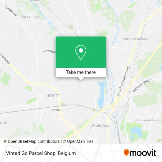 Vinted Go Parcel Shop map